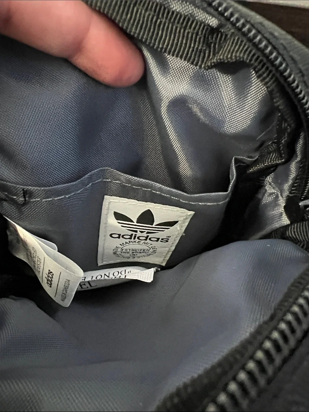 NWOT adidas Black Trefoil Mini Crossbody Pouch